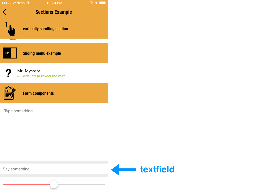 textfield component